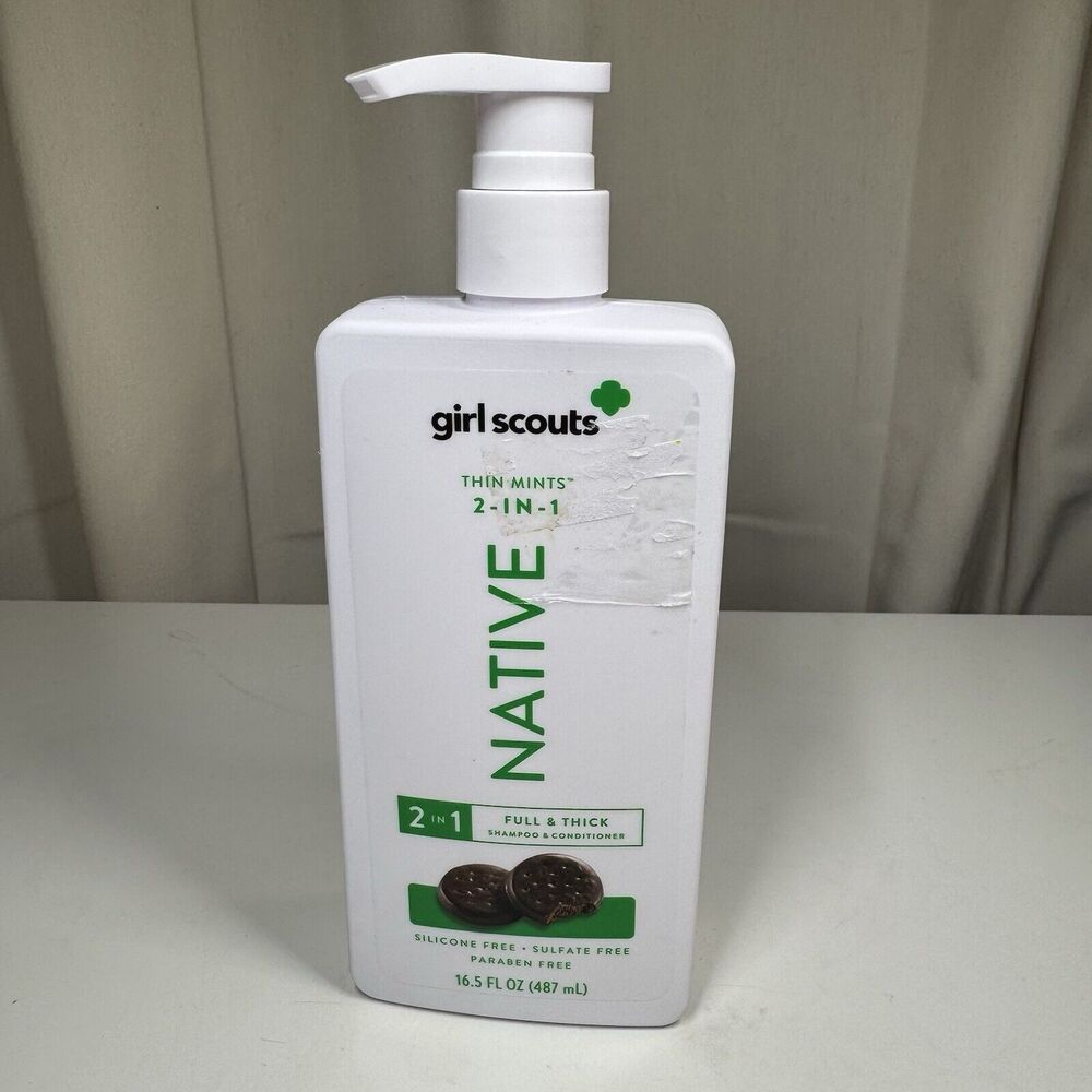 Girl Scouts NATIVE (2-In-1) Full & Thick Shampoo&Conditioner~16.5 Thin Mints